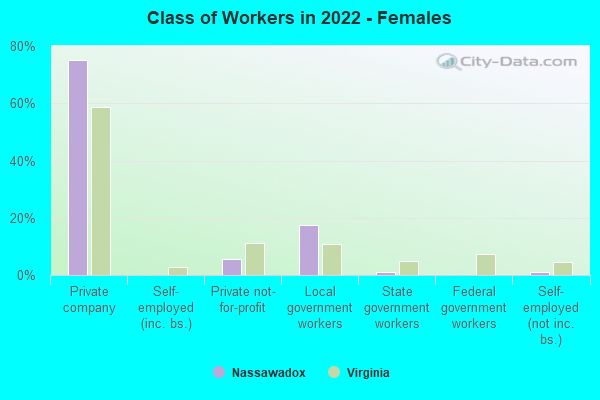 Class of Workers in 2022 - Females