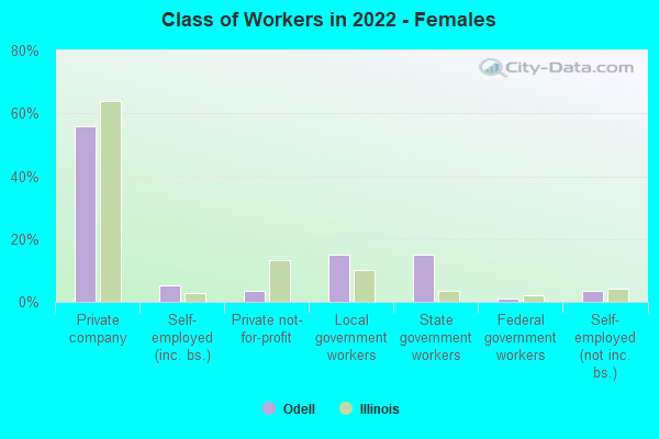 Class of Workers in 2022 - Females