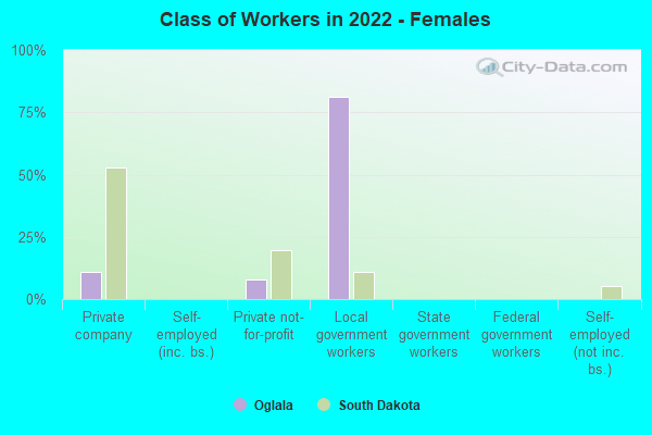 Class of Workers in 2022 - Females