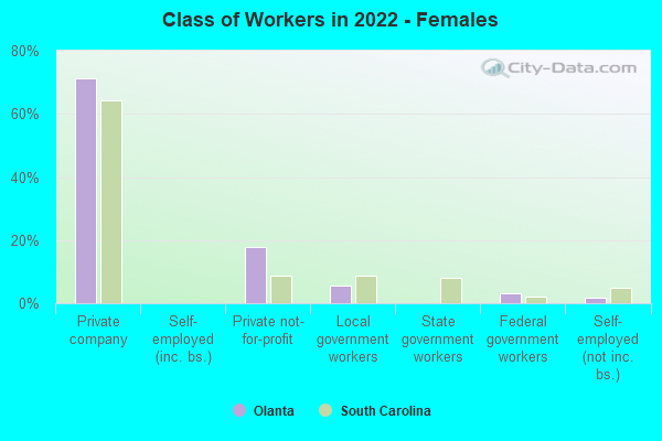 Class of Workers in 2022 - Females