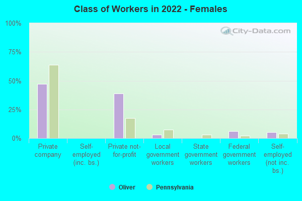 Class of Workers in 2022 - Females