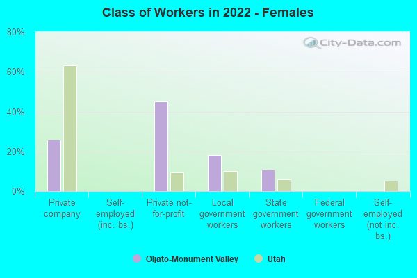 Class of Workers in 2022 - Females