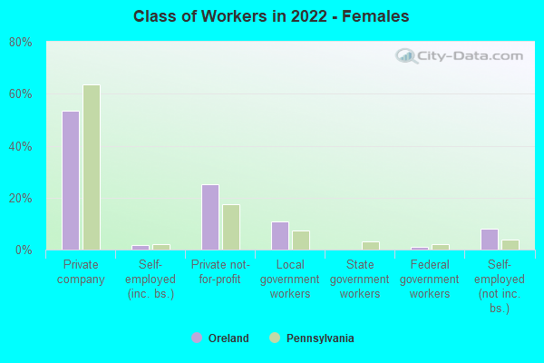 Class of Workers in 2022 - Females