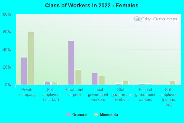 Class of Workers in 2022 - Females