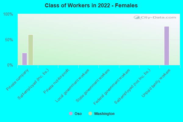 Class of Workers in 2022 - Females