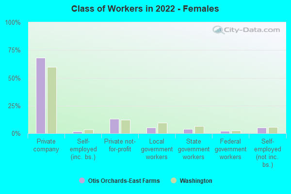 Class of Workers in 2022 - Females