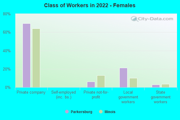 Class of Workers in 2022 - Females