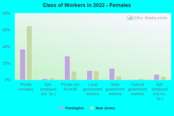 Class of Workers in 2022 - Females