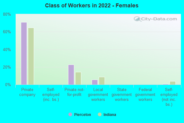 Class of Workers in 2022 - Females