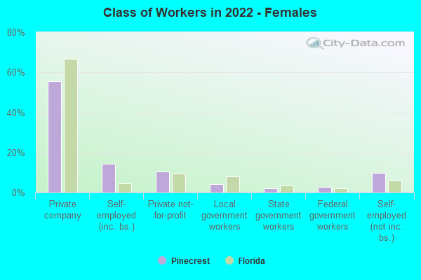 Class of Workers in 2022 - Females