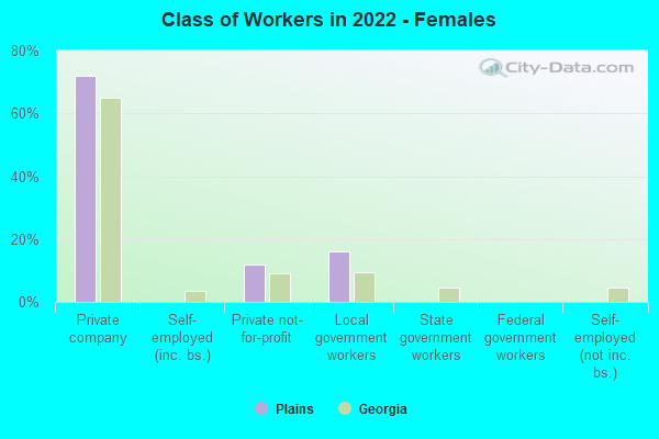 Class of Workers in 2022 - Females