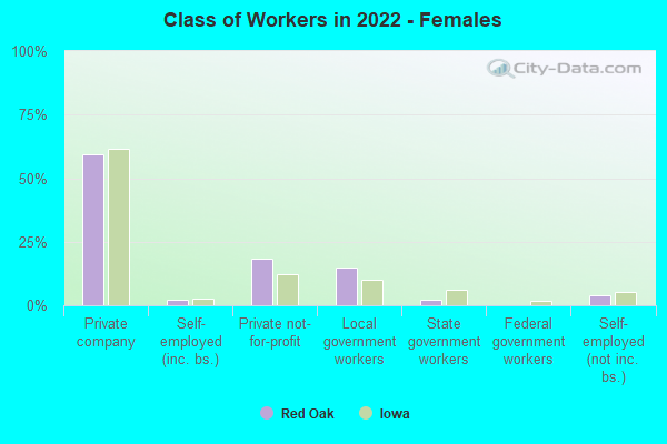 Class of Workers in 2022 - Females