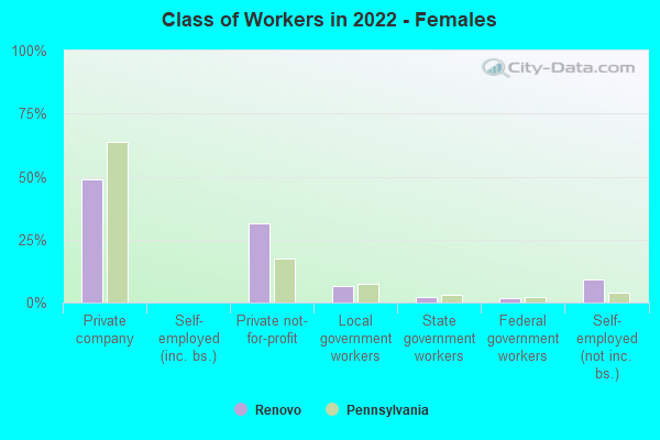 Class of Workers in 2022 - Females