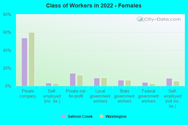 Class of Workers in 2022 - Females