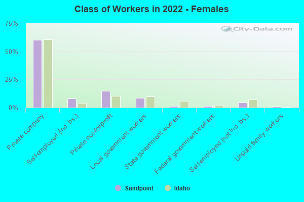 Class of Workers in 2022 - Females