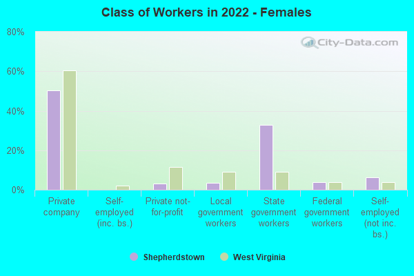 Class of Workers in 2022 - Females