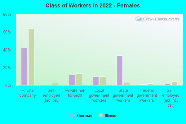 Class of Workers in 2022 - Females