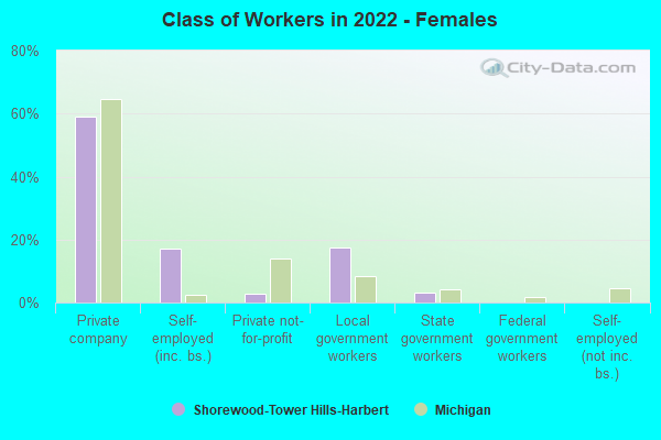 Class of Workers in 2022 - Females