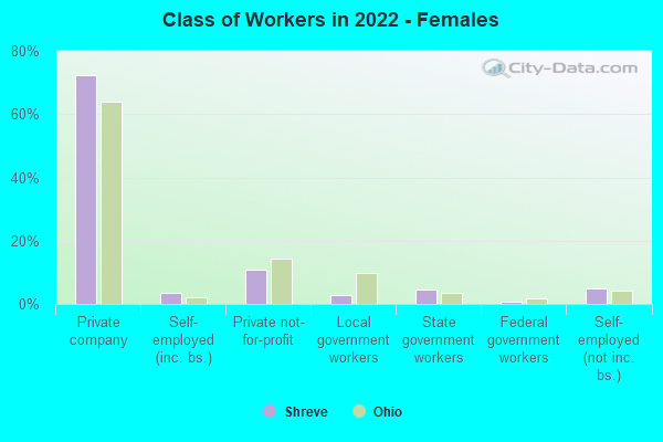 Class of Workers in 2022 - Females