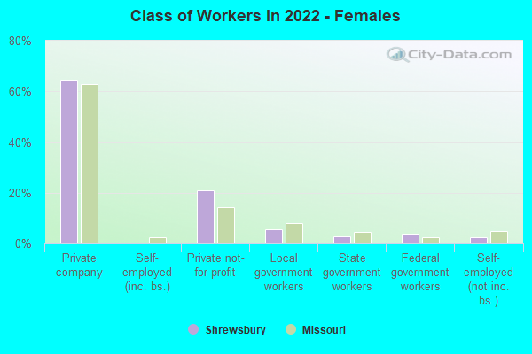 Class of Workers in 2022 - Females