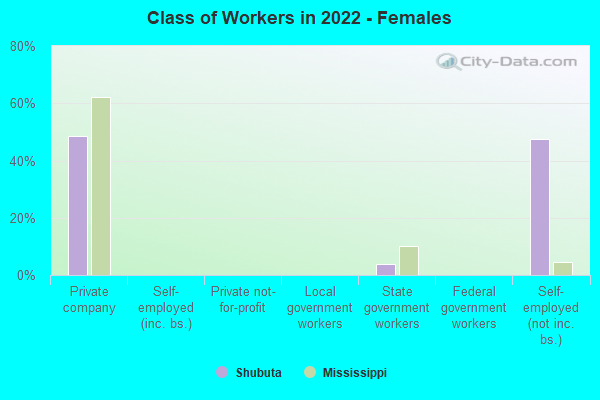 Class of Workers in 2022 - Females