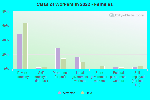 Class of Workers in 2022 - Females