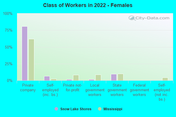 Class of Workers in 2022 - Females