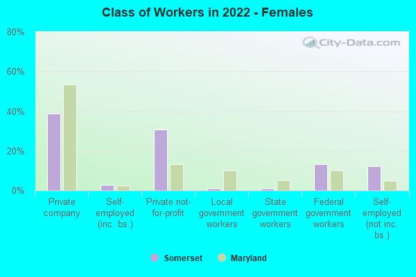 Class of Workers in 2022 - Females