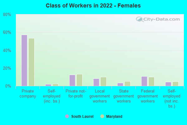 Class of Workers in 2022 - Females