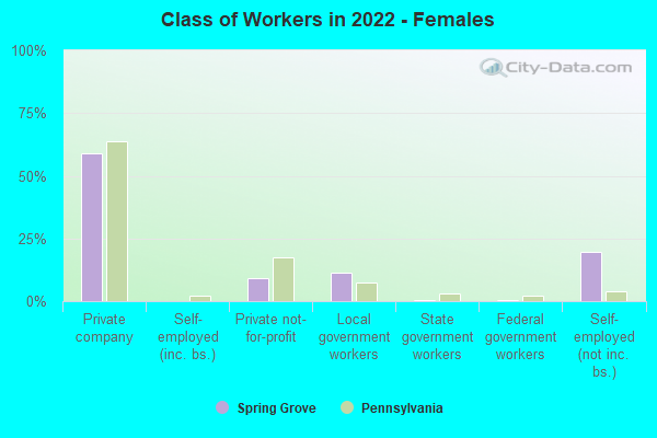 Class of Workers in 2022 - Females