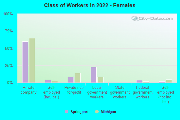 Class of Workers in 2022 - Females