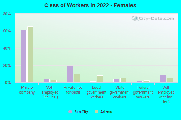 Class of Workers in 2022 - Females