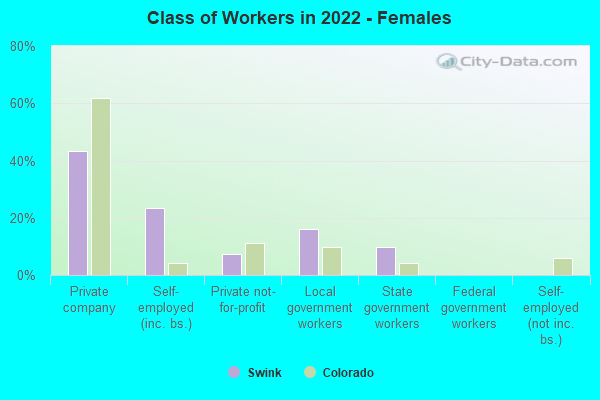 Class of Workers in 2022 - Females