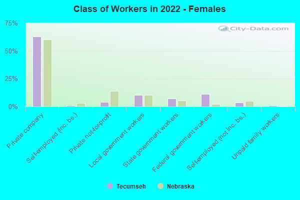 Class of Workers in 2022 - Females