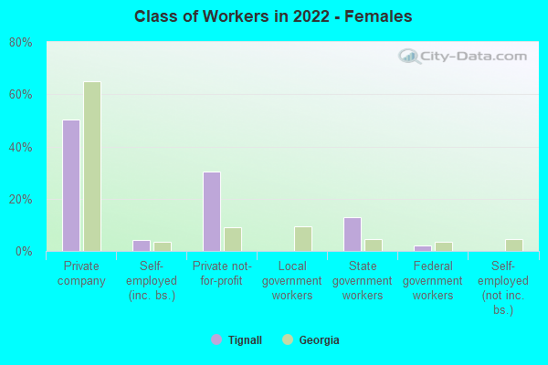 Class of Workers in 2022 - Females