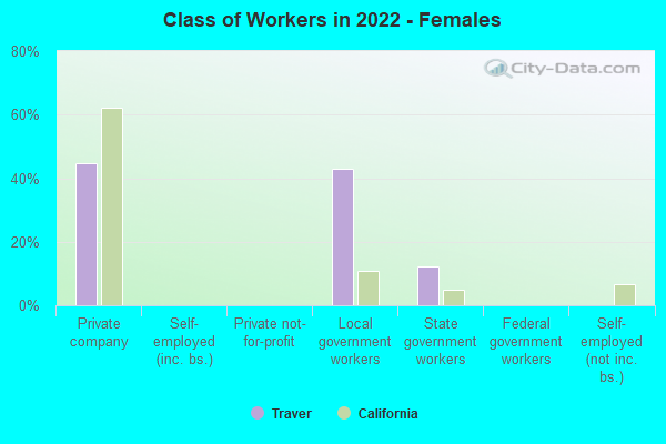 Class of Workers in 2022 - Females