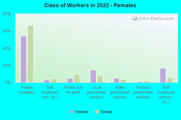 Class of Workers in 2022 - Females