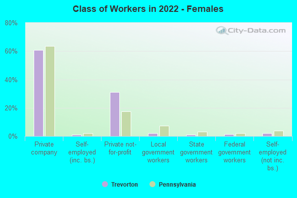 Class of Workers in 2022 - Females