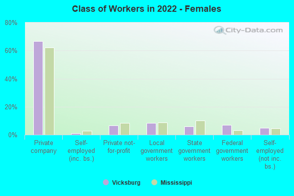 Class of Workers in 2022 - Females