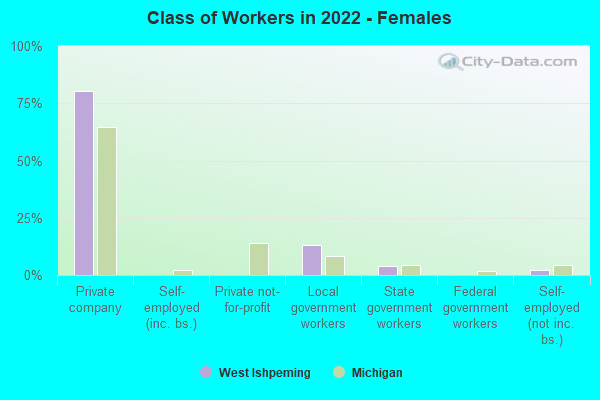 Class of Workers in 2022 - Females