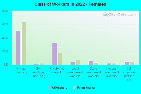 Class of Workers in 2022 - Females