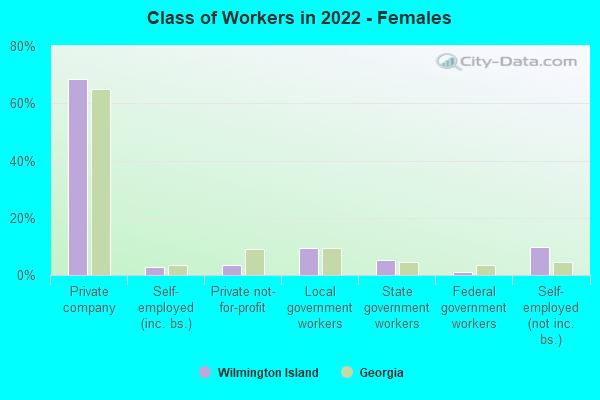 Class of Workers in 2022 - Females