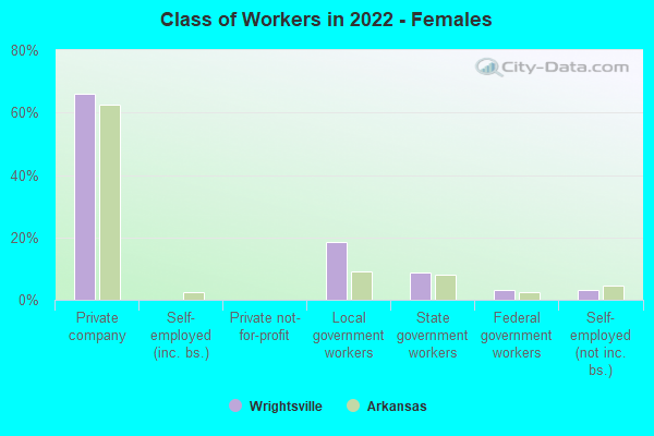 Class of Workers in 2022 - Females