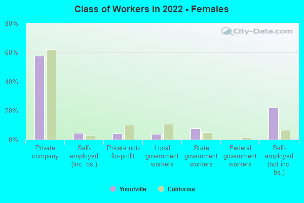 Class of Workers in 2022 - Females