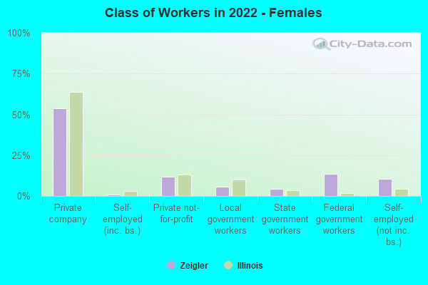 Class of Workers in 2022 - Females