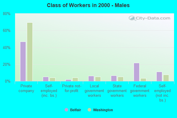 Class of Workers - Males