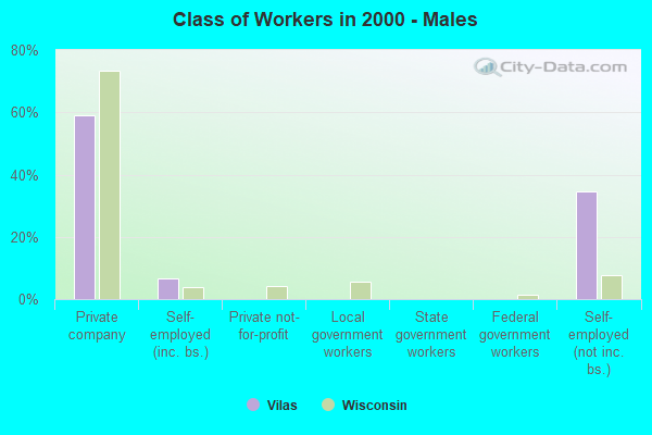 Class of Workers - Males