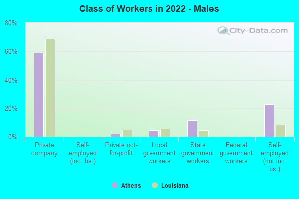 Class of Workers in 2022 - Males