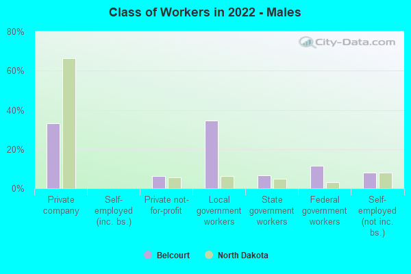 Class of Workers in 2022 - Males