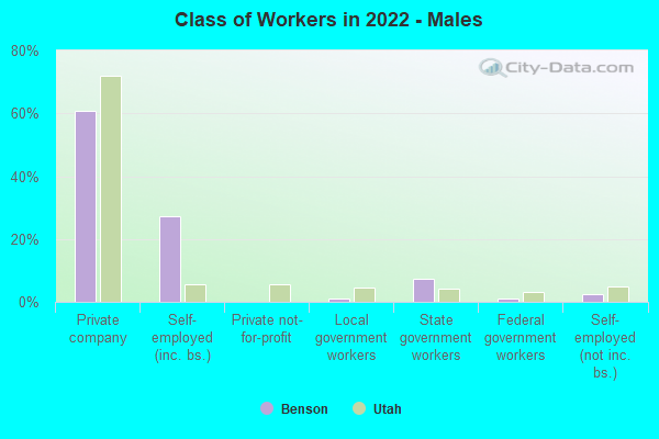 Class of Workers in 2022 - Males